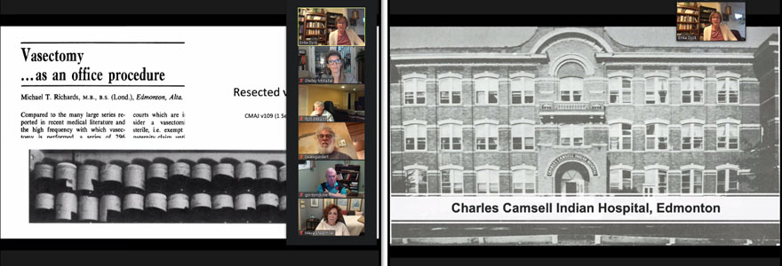 collage of screenshots from online visiting speaker presentation