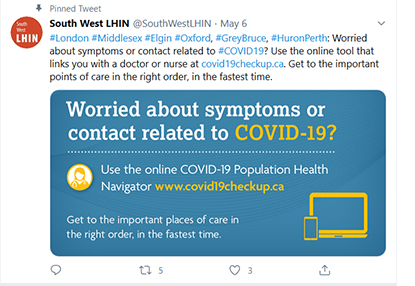Worried about the symptoms of COVID-19? Use the online COVID-19 tool at www.covid19checkup.ca