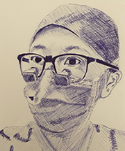 Self portrait by Dr. Han Yan