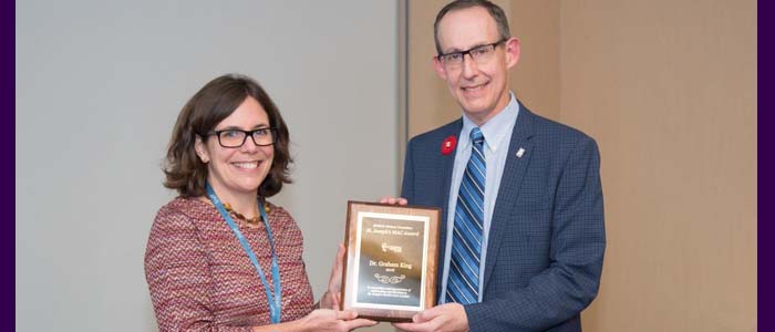 Dr. Graham King presented with the St. Joseph's MAC Award