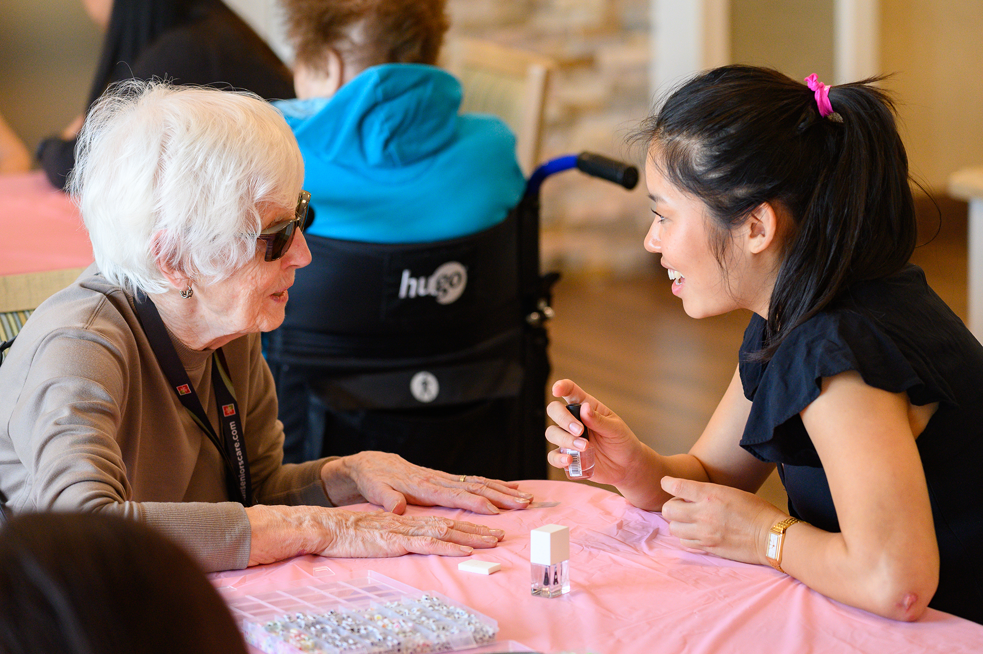 Medical students show up every month to spend time with residents.