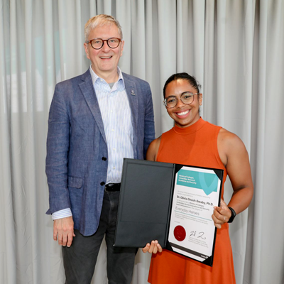 Western President Alan Shepard and Olivia Ghosh-Swaby