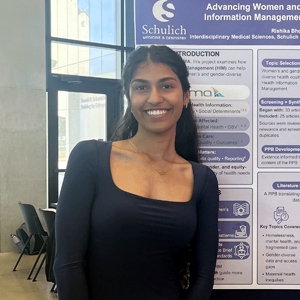 Rishika Bhogadi with research poster