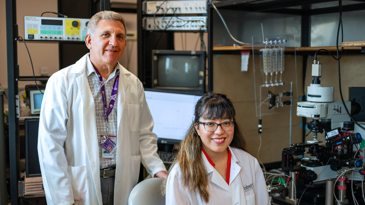 Dr. Julio Martinez-Trujillo and Michelle Jimenez