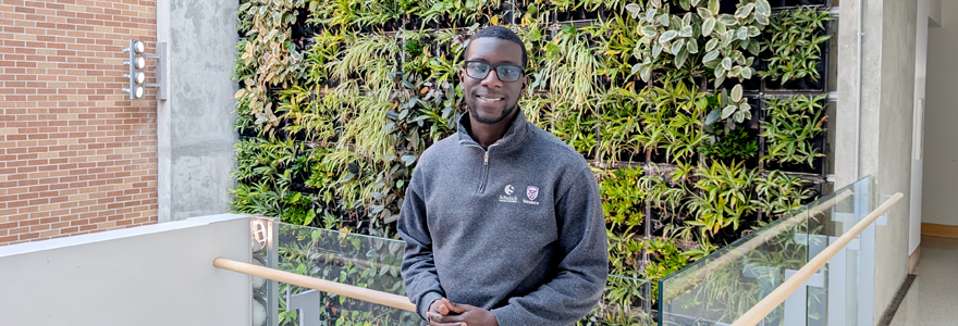 Cornelius Osei-Owusu, a second-year medical student at Schulich Medicine & Dentistry’s Windsor Campus, says community has shaped his journey in medicine. (Jacquelyn LeBel/Schulich Medicine & Dentistry)