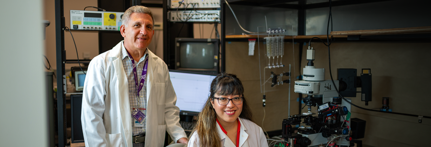 Dr. Julio Martinez-Trujillo and Michelle Jimenez