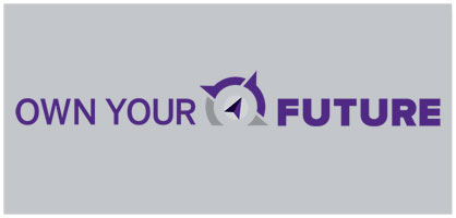 image says "own your future"