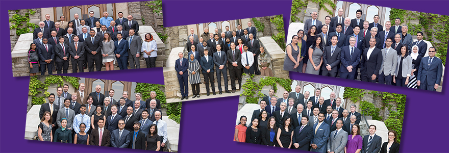 Collage of five phtotographs of the past five divisions