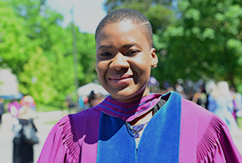 Photograph of a Master graduate