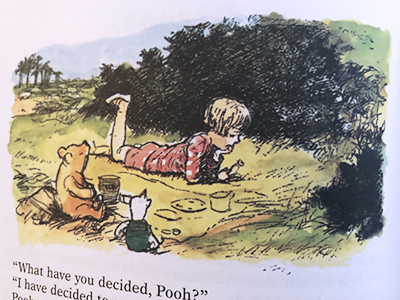 Page of Winnie the Pooh picture book