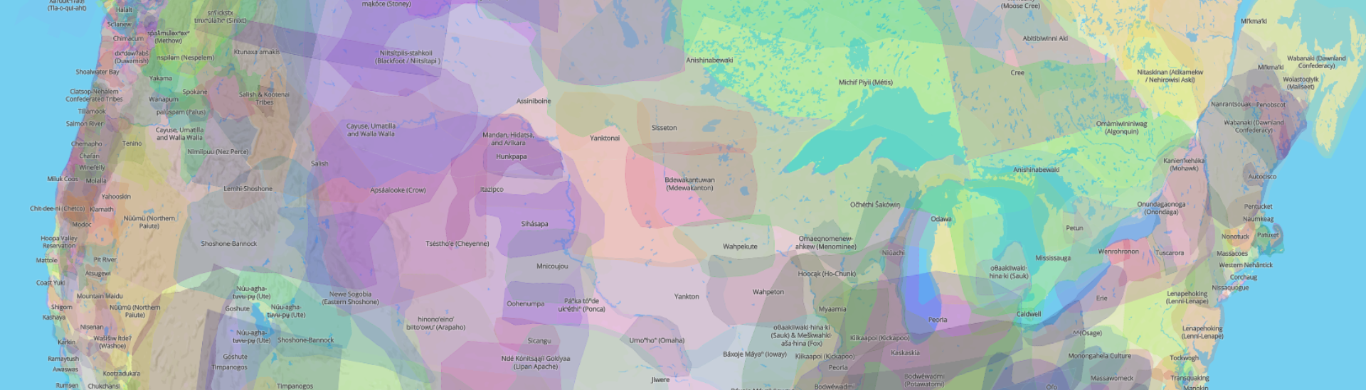 Map of Indigenous territories, treaties, and languages in Canada
