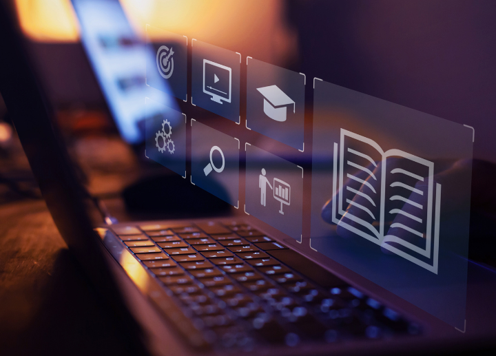 Computer concepts, laptop, educational training