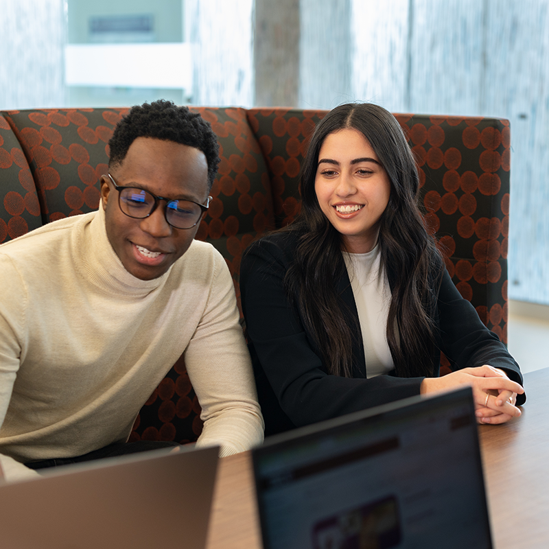 Two students chatting