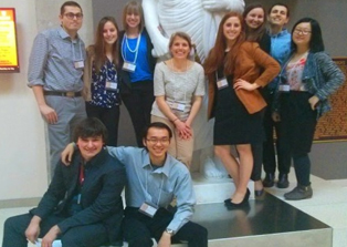 Students at HMD 2015 Conference: Vanessa DeMelo, Jessica Bryce, Daniel Stojanovic, Daniel Liu, Maddy Arkle, Cindy Zhu, Rob Bobotsis, Stephanie Mokrycke, Hannah MacKenzie, and Babak Aberumand.
