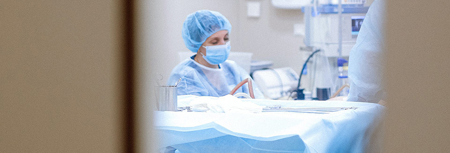 Image of healthcare worker in patient room
