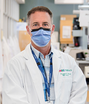 Dr. Douglas Fraser in a hospital lab