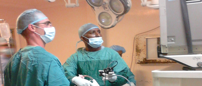 Dr. Leigh Sowerby Performing Surgery on Patient
