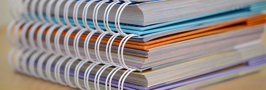 Photograph of three binders