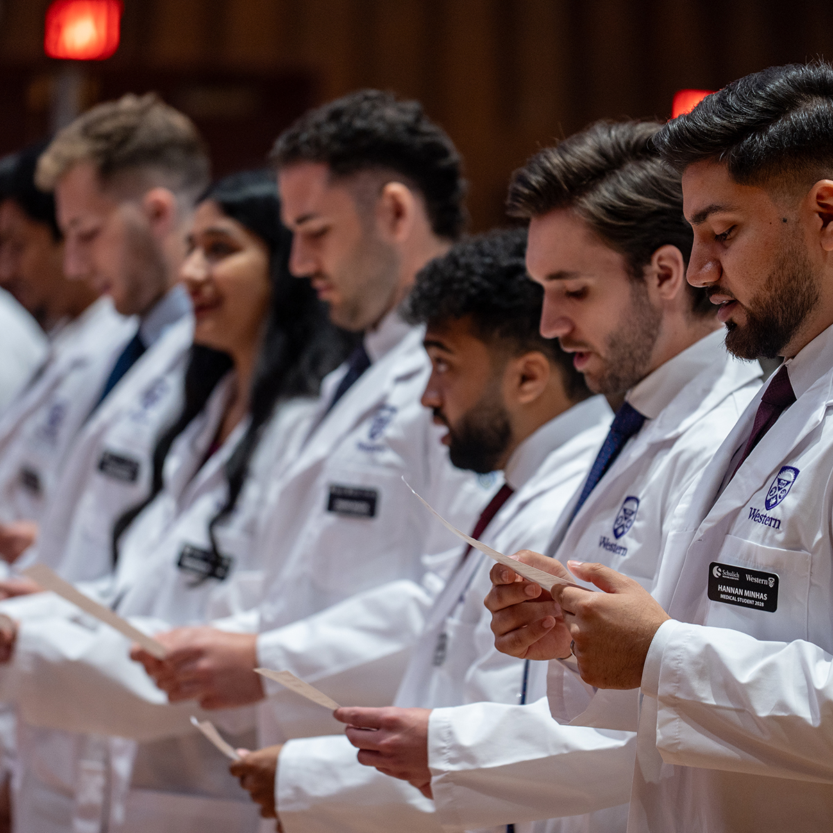UME Students in white coat