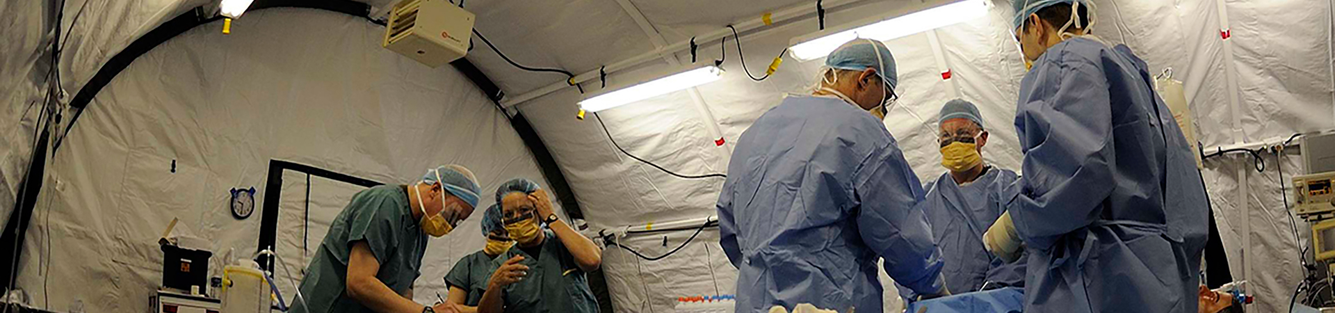Dr. Vivian McAlister at field hospital.