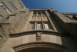 Photograph of the entrace to Medicial Sciences building on campus