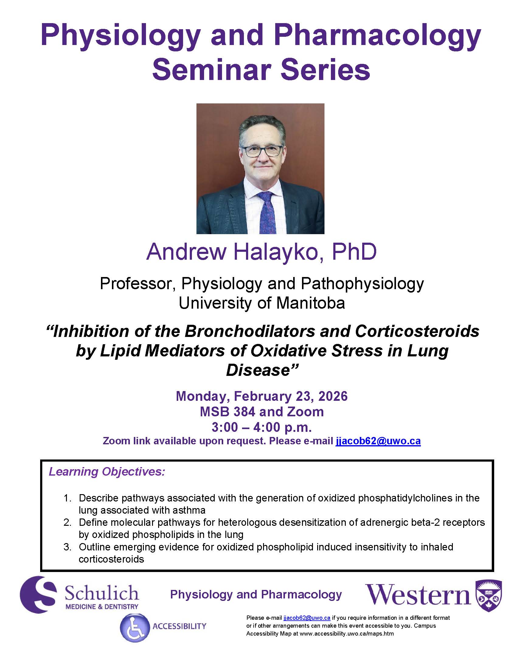 Dr. Andrew Halayko from the University of Manitoba
