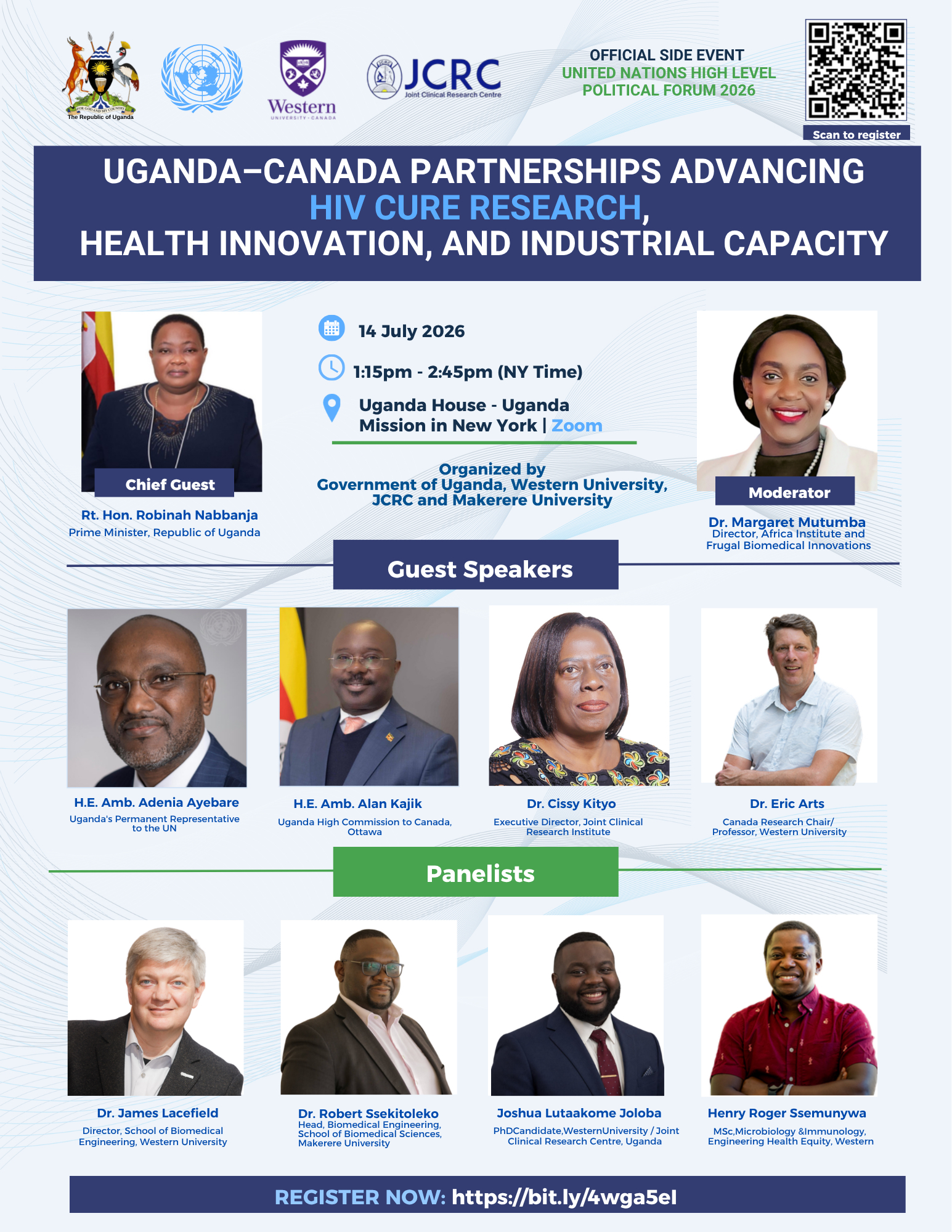 UGANDA–CANADA PARTNERSHIPS ADVANCING HIV CURE RESEARCH, HEALTH INNOVATION, AND INDUSTRIAL CAPACITY