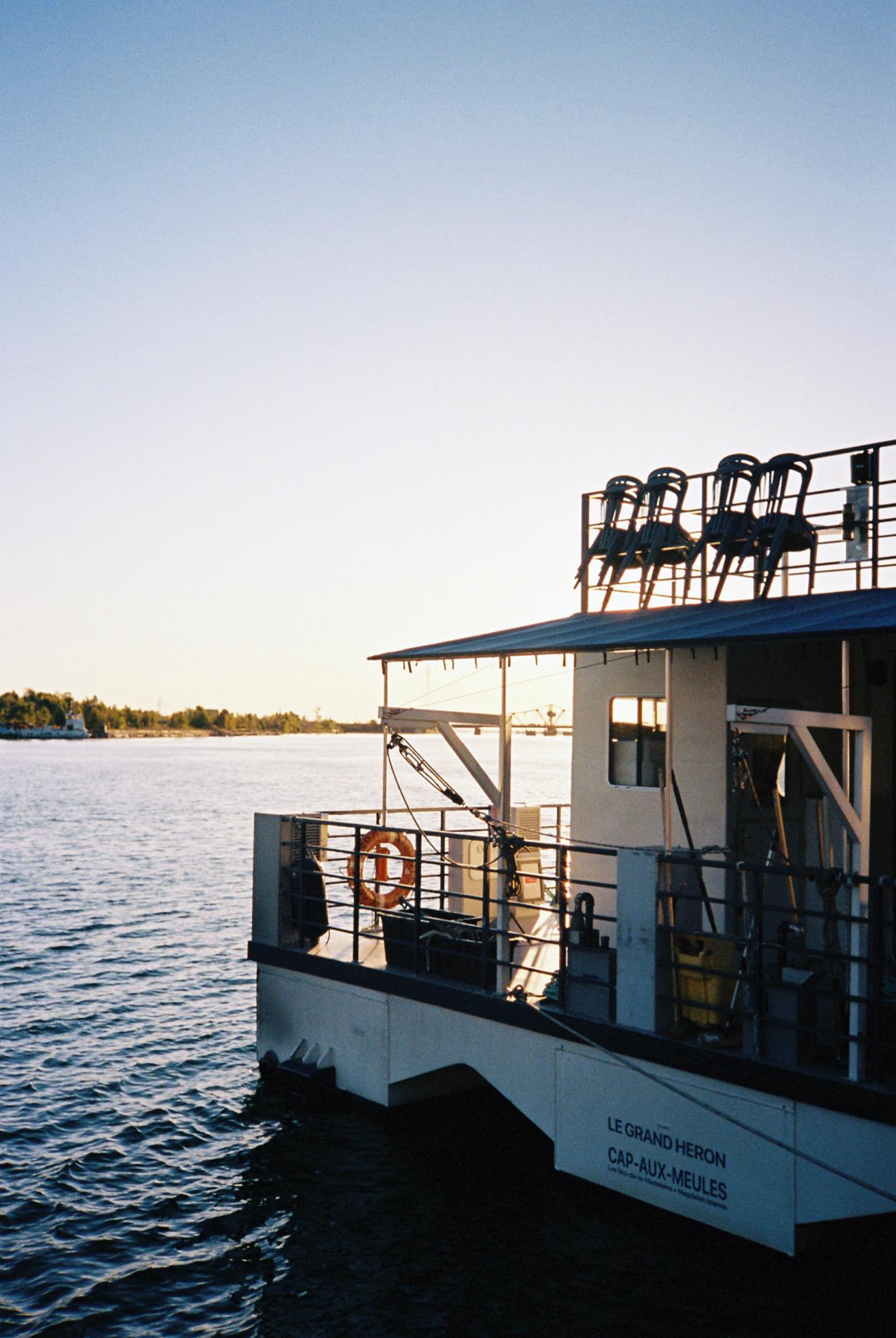 A dock scene evoking the geriatrics outreach trip along Northern Ontario's shoreline