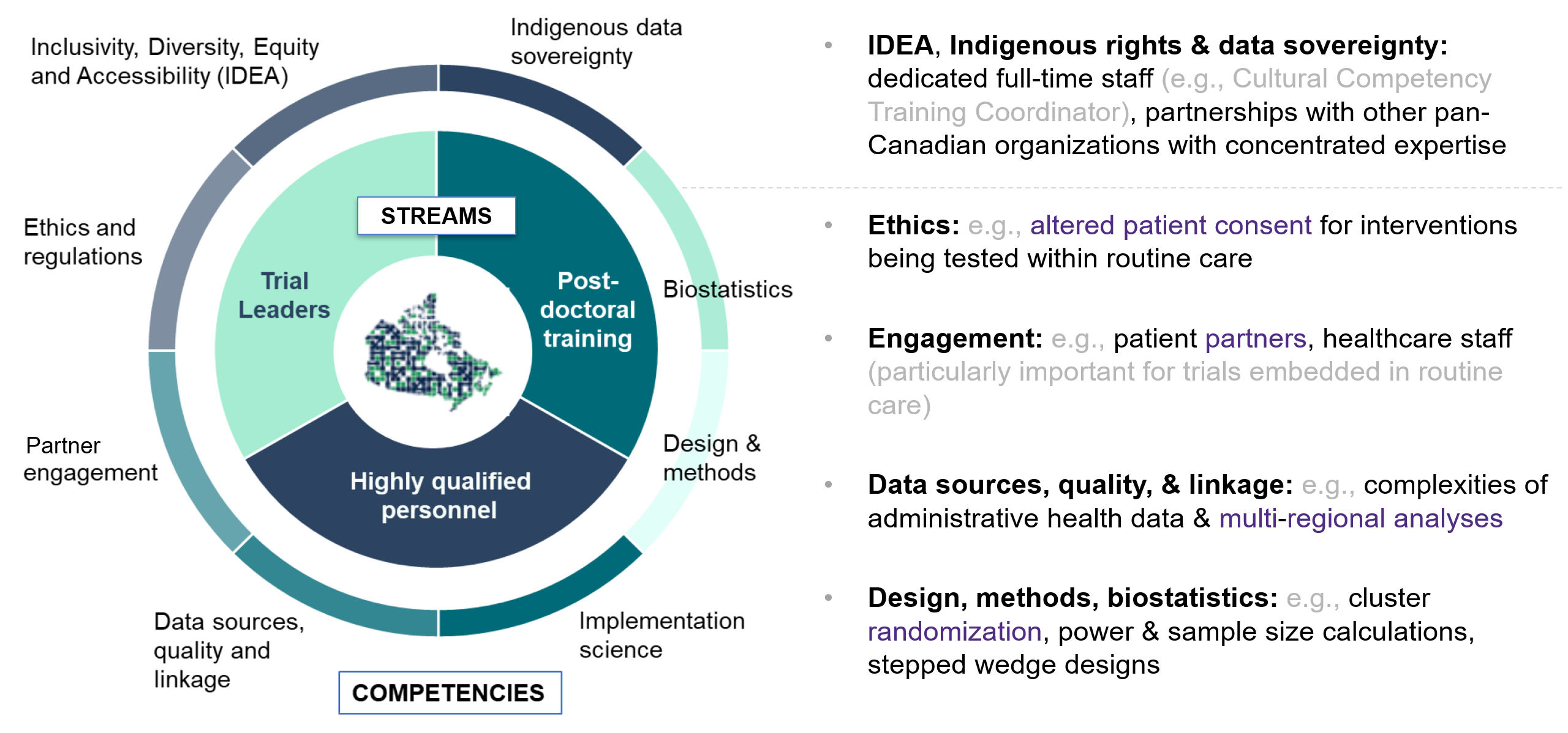 A graphic outlining how HDRN Canada works