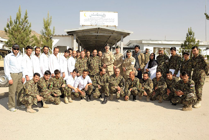 Image of Dr. Smith on deployment in Kabul (second row, centre)