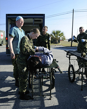 Image of Dr. Vivian McAlister on deployment overseas
