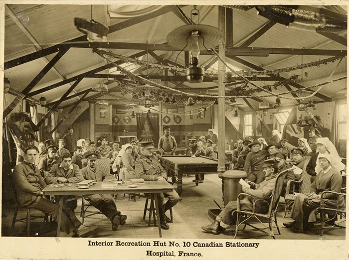 Image of Interior Recreation Hut No. 10 Canadian Stationary Hospital, France