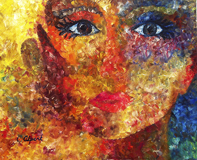 Photo of Caroline's oil on canvas painting “Let your inner beauty shine” is featured in the Commitment to the Community pictorial calendar.