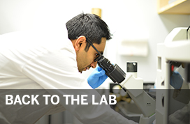 Photograph of Dr. Shariq Najeeb in the lab